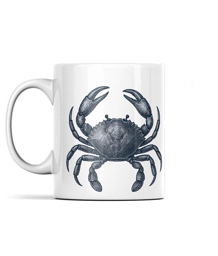 Crab Coffee Mug, Marine Life Ceramic Mug, Ocean Lover Gift - Etsy