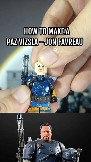 How To Make A LEGO Paz Vizsla Jon Favreau in The Mandalorian