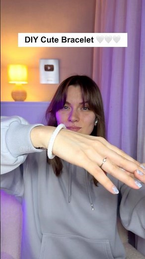 DIY Cute Friendship Bracelet 🤍 Beaded Easy Bracelet Craft #diy #craft #viral #bracelet