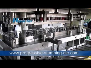 Deep drawing progressive die