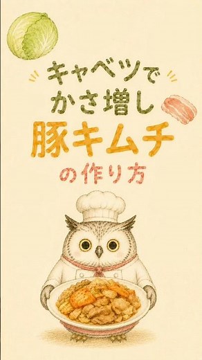キャベツでかさ増し豚キムチ