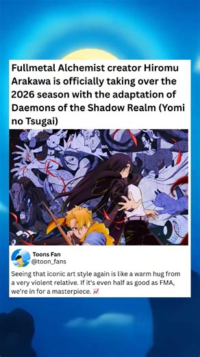 Hiromu Arakawa Returns To Battle Shonen: Daemons of the Shadow Realm Anime Stuns Fans