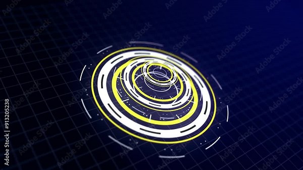 futuristic hud animation with glowing digital interfaces and smooth motion perfect for technology presentations, cybersecurity themes, and high tech user interface designs