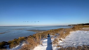 9.8K views · 932 reactions | OBX Sunrise soundside in Nags Head NC January 25, 2025 25 degrees 8:15 am | OBX Sunrise | Facebook