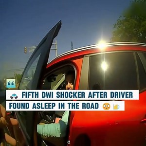 🚓 Fifth DWI Shocker After Driver Found Asleep in the Road 😳🍺 It’s broad daylight when officers find a man knocked out behind the wheel, blocking an intersection. One look… and it’s clear this isn’t his first time — it’s DWI number five. Unreal. ⚠️ | Public Freakout