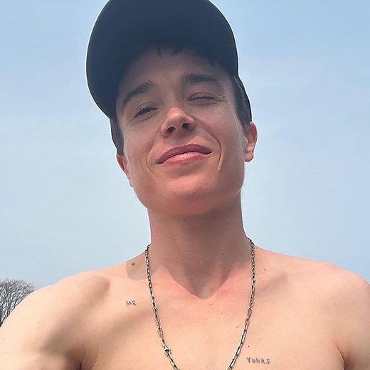 Elliot Page Shares Shirtless Selfie While Reflecting on Dysphoria Journey