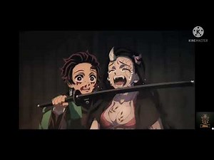 Nezuko cries and sleeps after Tanjiro songs lullaby | Demon's Slayer