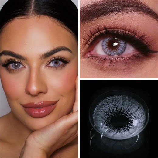 ❄️ Ice Blue Eyes Transformation | EyeCandys Desire Glacier Blue Colored Contacts ✨ #coloredcontacts