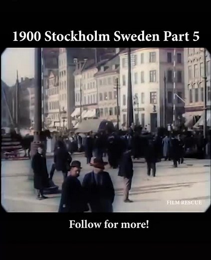 1900 Sweden Stockholm. Old videos in color from #1900 #oldvideos #oldfilm #foryou