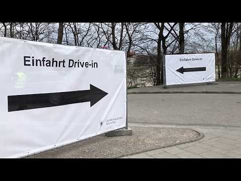 Corona-Virusinfektion: "Drive-In Station @ Theresienwiese zur mobilen Abstrichabnahme (Covid 19)