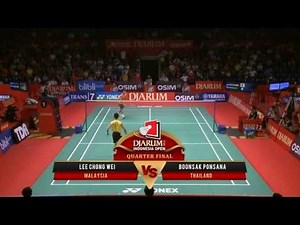 Lee Chong Wei (MALAYSIA) VS Boonsak Ponsana (THAILAND) Djarum Indonesia Open 2013