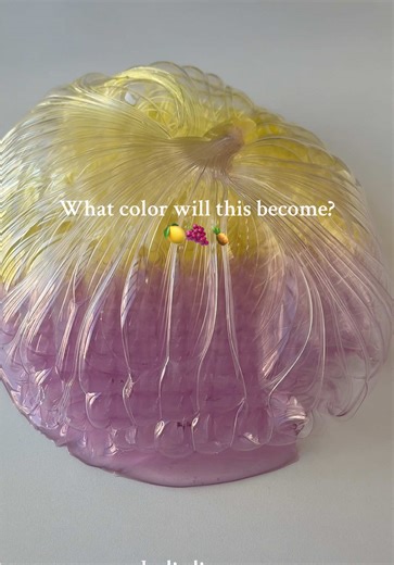 What color will this become? 🎨 Color Combine Slime ASMR #slime #slimeasmr #color #oddlysatisfying #satisfying
