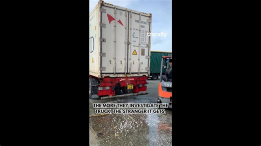 Truck carrying onions has a bizarre water leak funny
