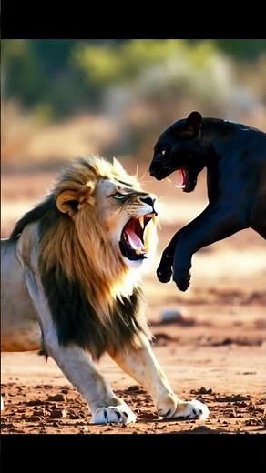 panther and lion 🦁 fighting The lion kill to panther#