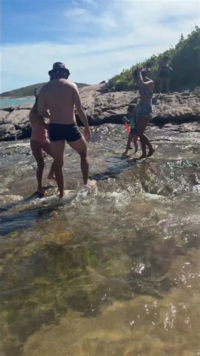 I warned you the rock was slippery.