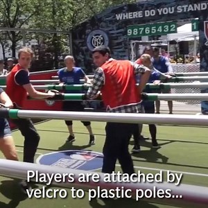 This is what human foosball looks like! | London Evening Standard