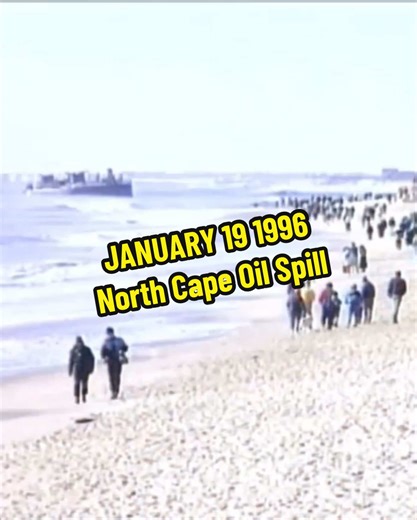 JANUARY 19 1996: The barge North Cape ran aground on Moonstone Beach in South Kingstown, spilling over 800 thousand gallons of oil into Block Island Sound, killing thousands of birds, lobsters, clams and starfish, among others. Total recovery efforts totaled $117 million. #OTD #OnThisDay #RhodeIsland #History #Oil