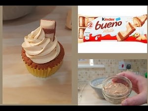 Kinder Buerno White Chocolate & Hazelnut Cupcake Recipe - How to, for Beginners