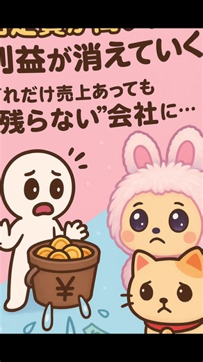 最近、会社のお金の守り方について 「もっと分かりやすい解説ないですか？」って たくさんコメントやDM（※TikTokでは返信できないこと多いけど…！）をいただくので、 Instagramで図解付きでゆっくり見れるようにまとめています📲✨ TikTokは短い動画だから、 伝えられることがどうしても少なくなっちゃうけど、 Instagramでは ・固定費削減の考え方 ・手取りUPの仕組み ・旅費規程や社宅制度の活かし方 ・会社にお金が残るルールづくり などを、キャラたちと一緒にかわいく・分かりやすく紹介してるよ💖 「もっとちゃんと知りたい！」 「うちの会社でも使えるのあるかな？」 そんな人は、プロフィールのリンクからInstagramに来てね✨ ゆっくり読めるスライド投稿がたくさんあるよ📘 フォローすると、 “会社のお金を守るコツ”が毎日ちょっとずつ身につくはず😌💰 （保存しておくと、忘れそうなときにすぐ見返せるよ！） 今日の動画が少しでも参考になったら、 Instagramで深掘り版もチェックしてね🌈✨ #社#社長の知恵袋中#中小企業サポート経#経営のコツお#お金の基本会社の