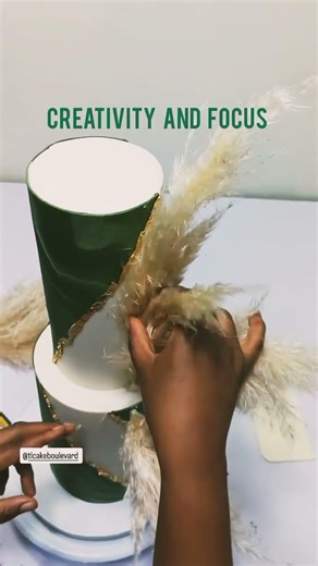 An Extraordinary Baker's skills//Fondant Icing+Gold ball &Feathers #shorts #cake #baking #viral