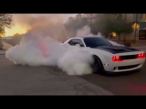 Dodge Challenger Hellcat Doing a Burnout | RideWay
