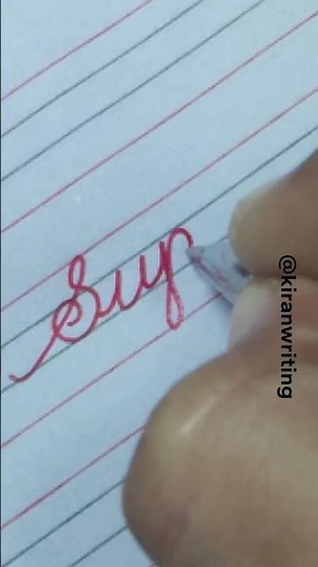 How to write Cursive writing | Super word in Cursive Writing