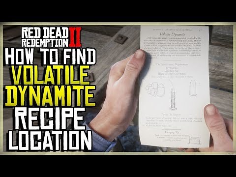 WHERE TO FIND THE VOLATILE DYNAMITE RECIPE - RED DEAD REDEMPTION 2 EXACT LOCATION