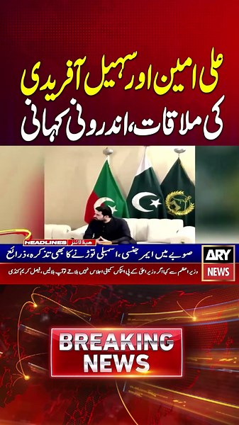 Ali Amin Gandapur and Sohail Afridi Meeting: Inside Story #ytshorts #arynews #shorts #sohailafridi