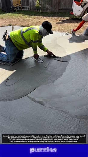 Wow, Concrete Finishing Technique That Looks Super Smooth 🏗️