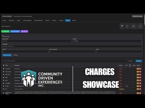 CDE CAD Charges Showcase | New GTARP CAD System