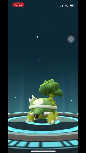 Pokemon GO - Shiny Grotle evolves into Shiny Torterra