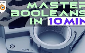 BOOLEAN TUTORIAL - hard surface modeling in Blender【中文字幕】