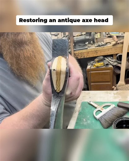 Antique Axe Restoration with Osage Orange Wedge