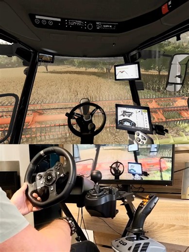 Claas Trion Combine Steering Wheel Thrustmaster Farmstick #dkgc #claas #farming #logitech #tractor