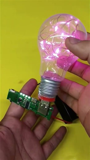 I Put LED Strips INSIDE an Old Incandescent Bulb! 💡✨ (Upcycling Magic) #shorts