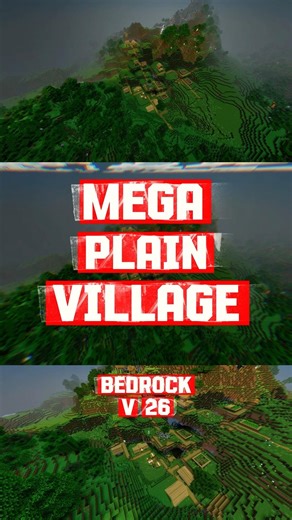 🏡 Huge Plains Village Seed (Bedrock 26) 🔥😳 #minecraft