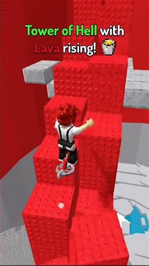 LAVA RISING in Tower of Hell! 😱 ESCAPE or BURN? (Roblox Gone Wrong) #Roblox #Shorts