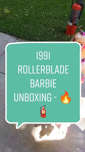 Replying to @shannonspicer16 Is this Barbie really a fire hazard with her flicker n flash rollerblades? Watch til the end to find out! 🔥🧯 💗 Unboxing 1991 Rollerblade Barbie. 💗 #rollerbladebarbie #90s #90stoys #90sbarbie #recalledtoys #barbie #barbiethemovie