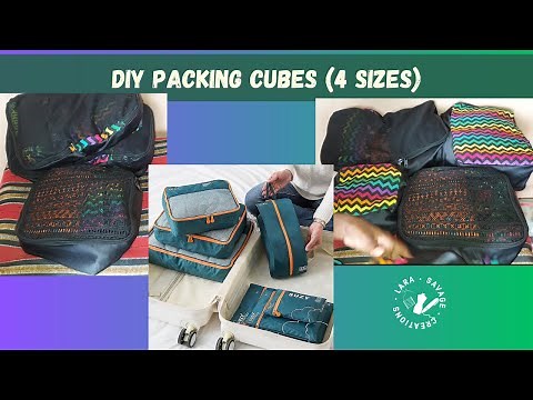 HOW TO CUT AND SEW PACKING CUBES in 4 SIZES for travel | HOW TO SEW Packing Cubes DIY