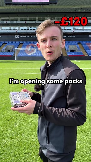 What PREMIER LEAGUE pitch am I opening packs on?👀🌎⚽️ #football #soccer #lukesolve #lukesolvepackopening #footballcards #crystalpalace #selhurstpark #premierleague