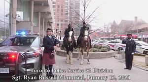 Supt. Hugh Ferguson speaks about the loss of Sgt. Ryan Russell after a ceremony marking the 10-year anniversary of his death. | Toronto Police Service