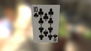 10 of Clubs Playing Card - Download Free 3D model by mas198462