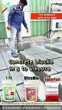PC3 ULTRAMIX Admixture | Demould Concrete in 6 Hours | Fast Setting & Early High Strength Concrete