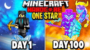 I Survived 100 Days on One Star in Minecraft.. Here's What Happened..