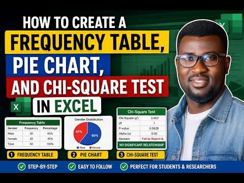 How to Create a Frequency Table, Pie Chart, and Chi-Square Test in Excel