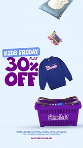 𝐊𝐈𝐃𝐒 𝐅𝐑𝐈𝐃𝐀𝐘 𝐒𝐀𝐋𝐄 | 𝐍𝐎𝐖 𝐋𝐈𝐕𝐄❗ Flat 30% Off on a wide range of kids’ favorites. Shop smart. Save big 🔥 | Bachaa Party
