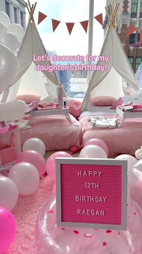 Come set up my tween daughter’s birthday party with me! I gave her a dreamy teepee sleepover party and she LOVED it! ☁️🥳 #tweenbirthday #teepeesleepoverparty #teepeesleepover #teepeeparty #birthdaysleepover #slumberparty #sleepoverideas #tweenpartyideas #partyplanning #momsoftiktok #diypartydecor #RaeganTurns12