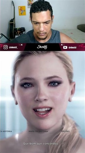 Essa android tá querendo graça, to esperto já #detroitbecomehuman #gameplay #dandomole #streamer