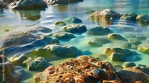 beach rocks Footage 4k