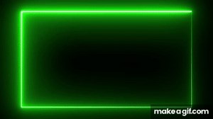 Motion Made - Free Green Color Neon lights rectangle frame animated loop background on Make a GIF